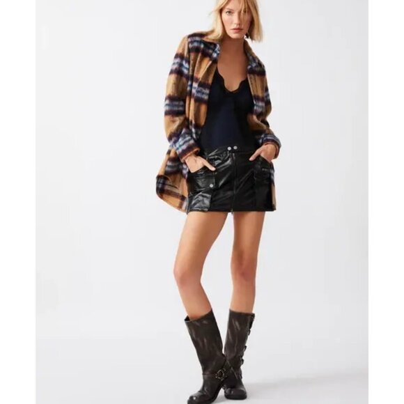 Steve Madden Womens Plaid Long Sleeve Button-Up Shacket Jacket Size S - Picture 14 of 14